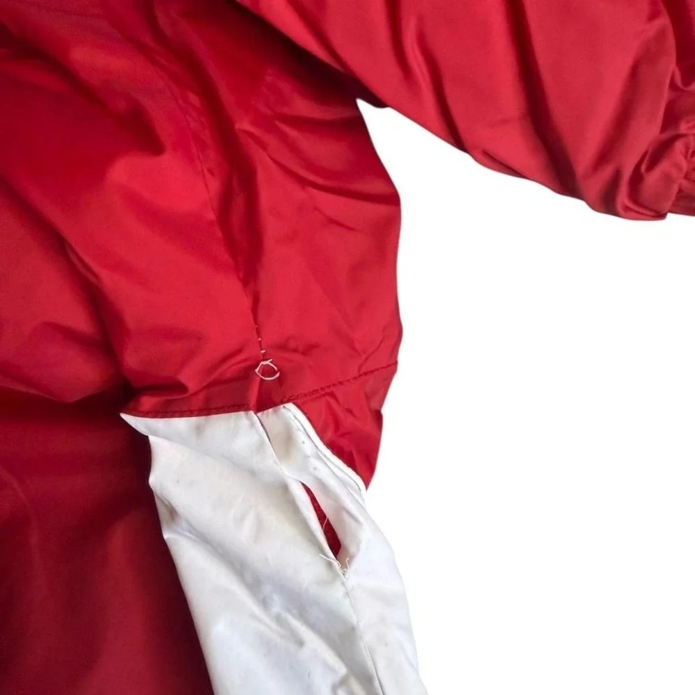 Vintage‎ Ohio State Buckeyes Red Hooded Windbreaker Jacket Youth XL 16/18